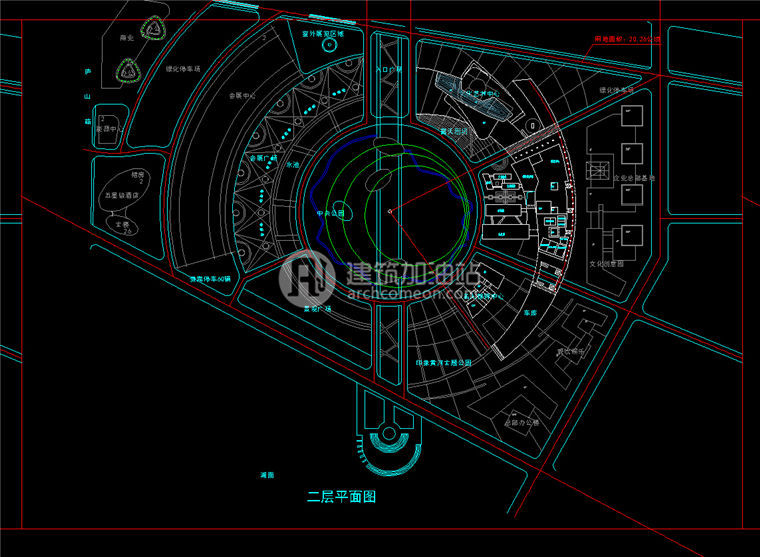 建筑图纸316艺术馆方案设计建筑景观规划资料带SU模型+CAD图纸全套方案设计