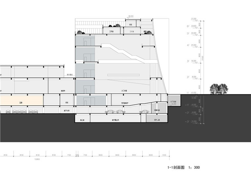 四川美术馆ppt文本效果图cad总图平面剖图纸