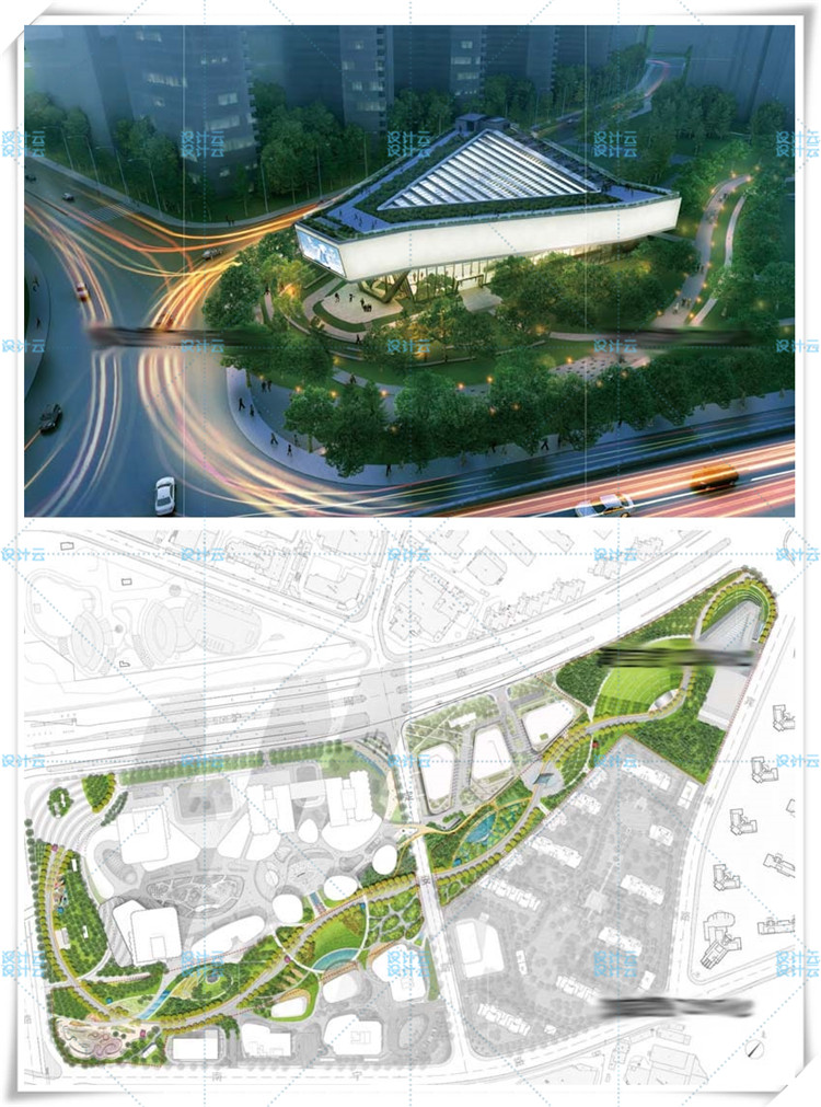 完整万科景观建筑规划项目艺术中心文本+施工图CAD+su模型城市规划设计公园景观文本