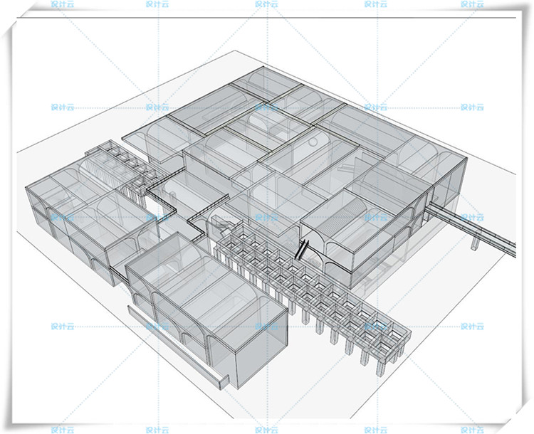 完整上海龙美术馆西岸馆SU模型有尺寸CAD+AI图纸大舍建建筑资源