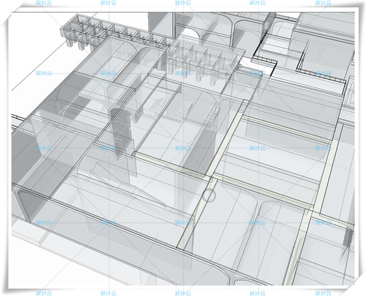 完整上海龙美术馆西岸馆SU模型有尺寸CAD+AI图纸大舍建建筑资源