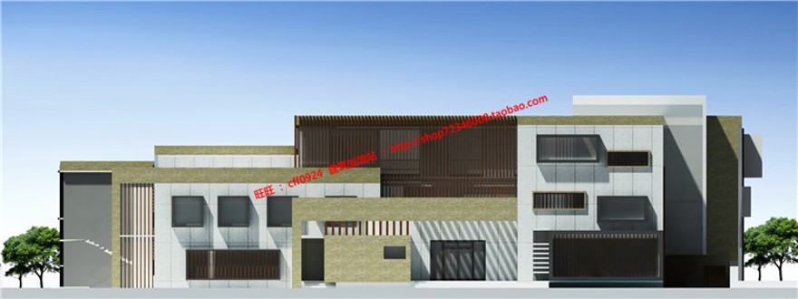 实习基地展览馆宿舍楼办公设计su模型cad图纸文本