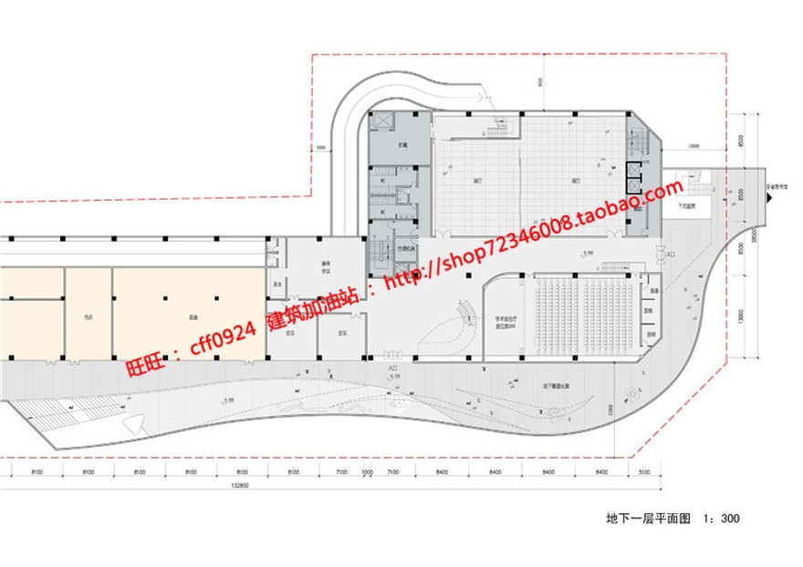 美术展览馆设计景观建筑规划项目资源cad图纸平立剖效果图文本