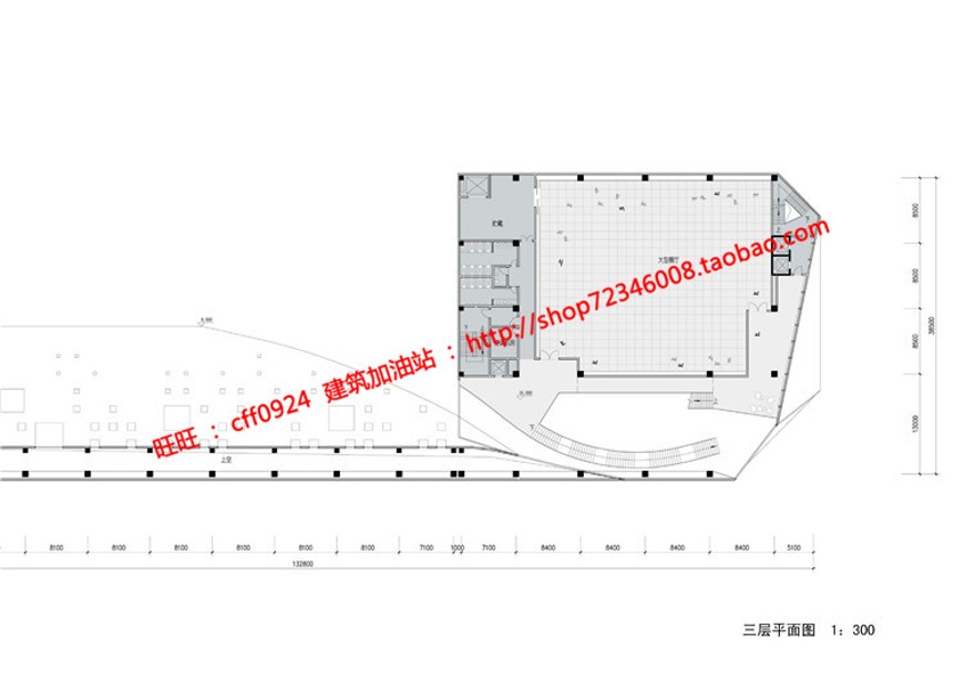 美术展览馆设计景观建筑规划项目资源cad图纸平立剖效果图文本