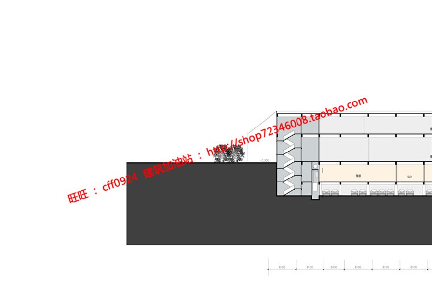 美术展览馆设计景观建筑规划项目资源cad图纸平立剖效果图文本