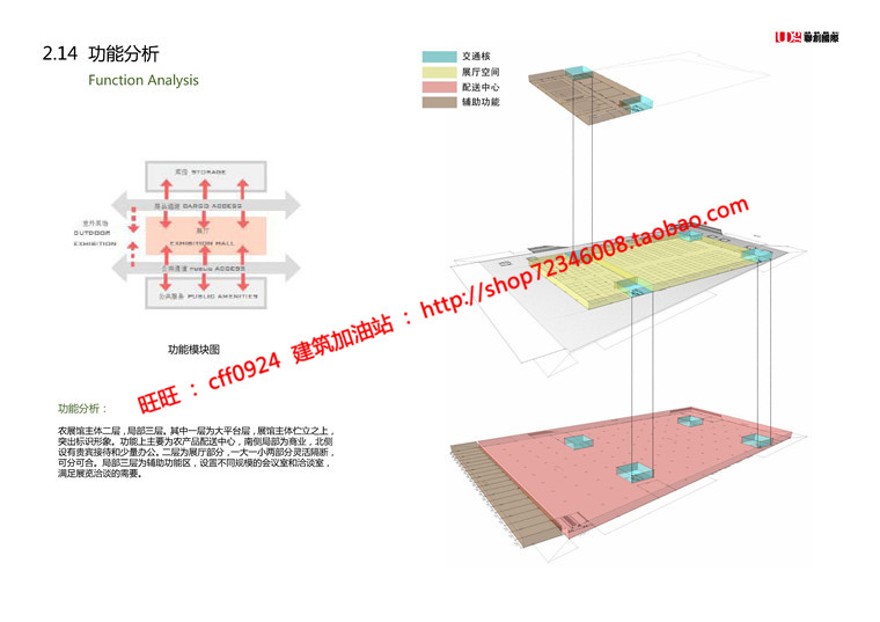 cad图纸+效果图+文本农产品物流中心展示馆/展览馆建建筑资源