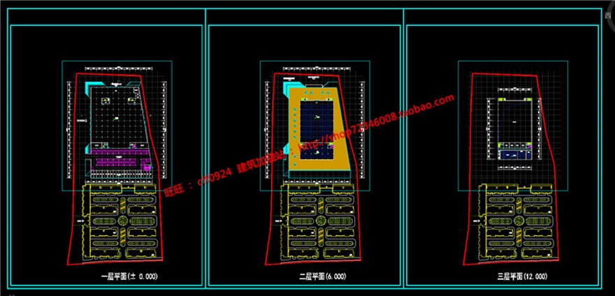 cad图纸+效果图+文本农产品物流中心展示馆/展览馆建建筑资源