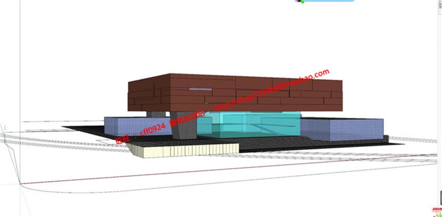 中标档案博物中心设计有su模型cad图纸效果图文本