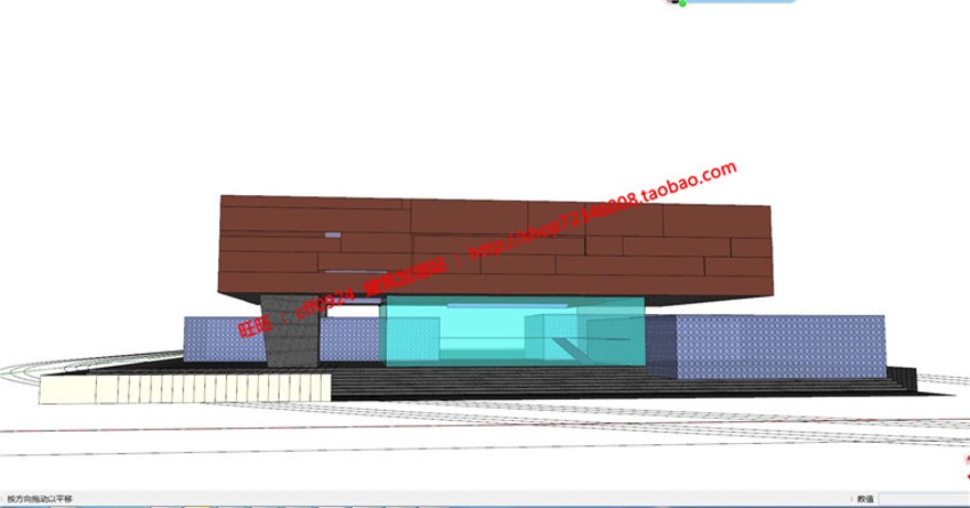 中标档案博物中心设计有su模型cad图纸效果图文本