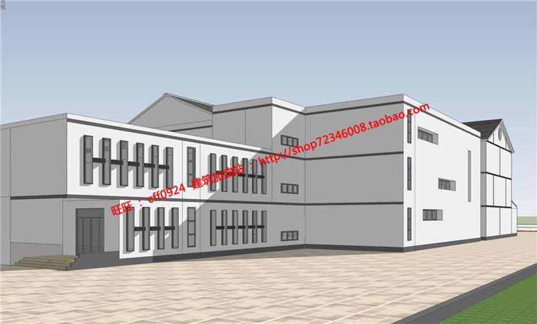 历史博物文化休闲创意建筑方案学生cad平立剖su模型展板