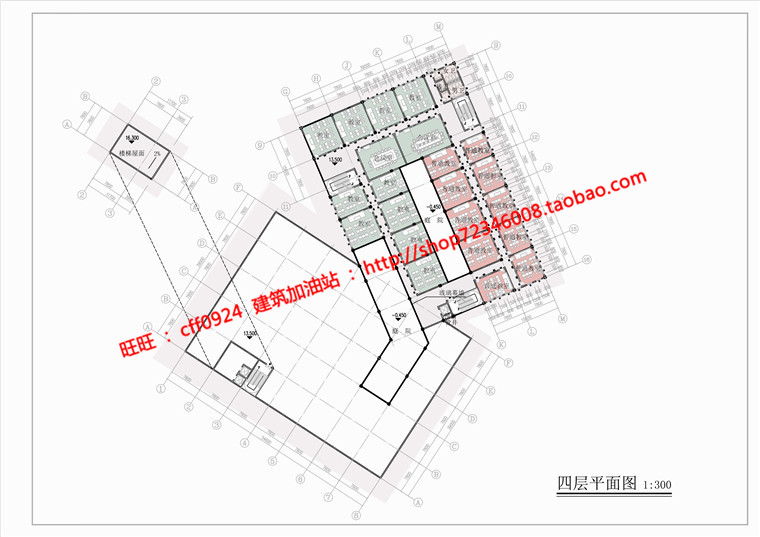 文化休闲创意馆档案馆学生毕业设计作业有cad图纸效果图