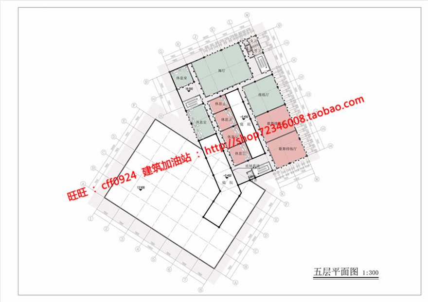 文化休闲创意馆档案馆学生毕业设计作业有cad图纸效果图