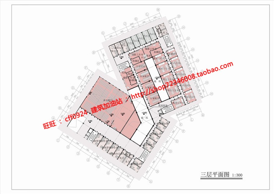 文化休闲创意馆档案馆学生毕业设计作业有cad图纸效果图