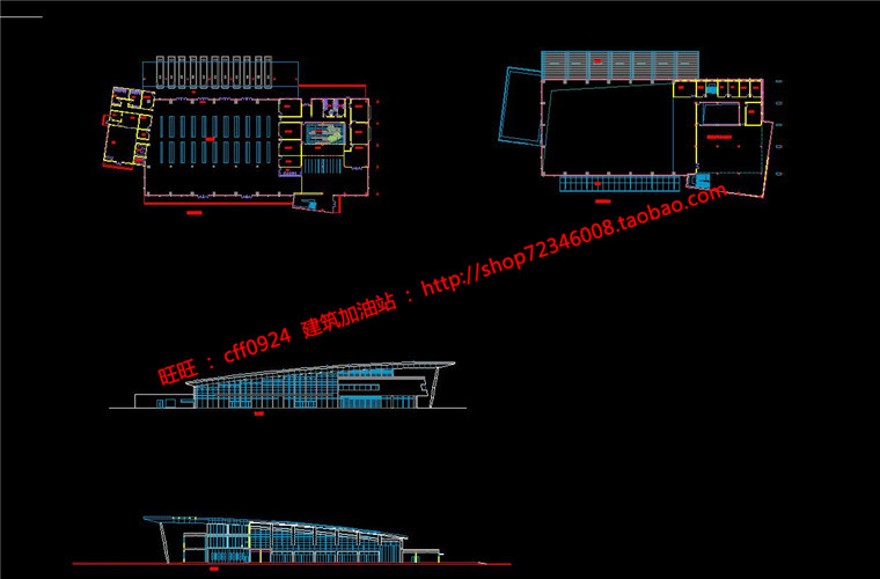 公共空间汽车客运站设计运输中心su模型max展板效果图cad建筑资源