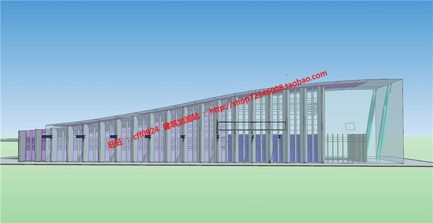 公共空间汽车客运站设计运输中心su模型max展板效果图cad建筑资源