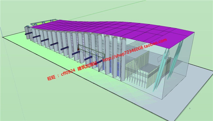 公共空间汽车客运站设计运输中心su模型max展板效果图cad建筑资源