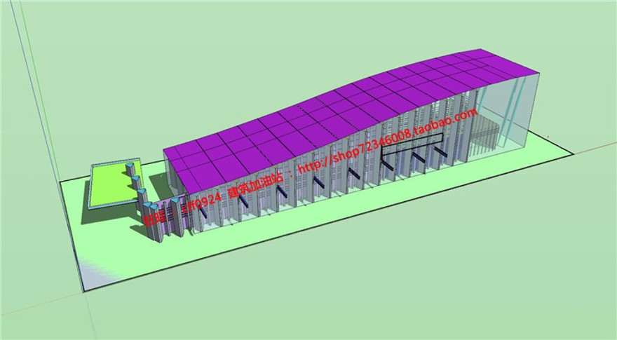 公共空间汽车客运站设计运输中心su模型max展板效果图cad建筑资源