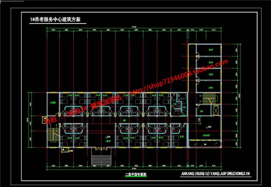 养老院敬老院老年活动中心设计su模型cad图纸psd分析