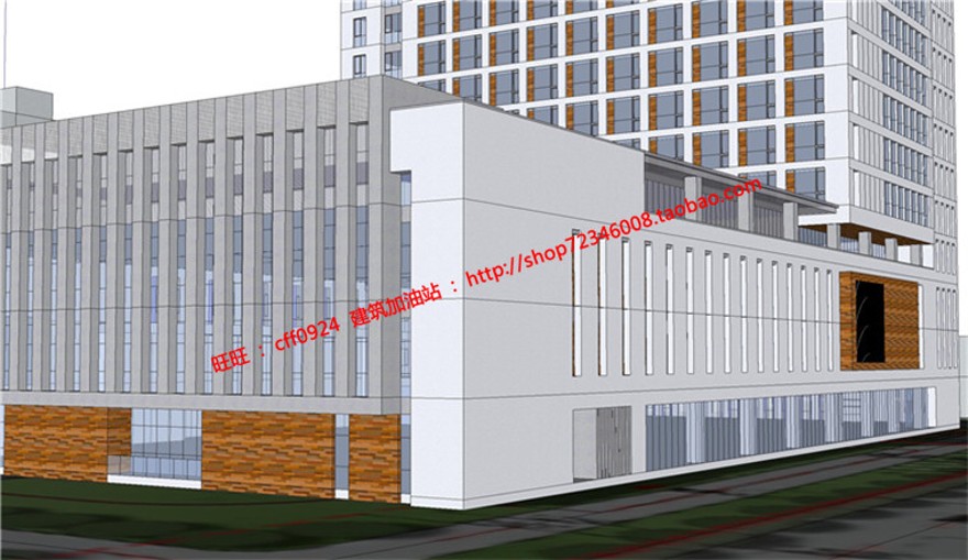 成套-人民医院门急诊办公楼住院病房楼CAD平立剖总平及SU建筑资源