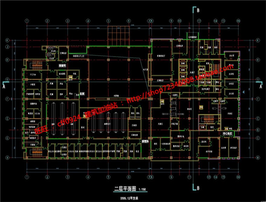 成套-人民医院门急诊办公楼住院病房楼CAD平立剖总平及SU建筑资源