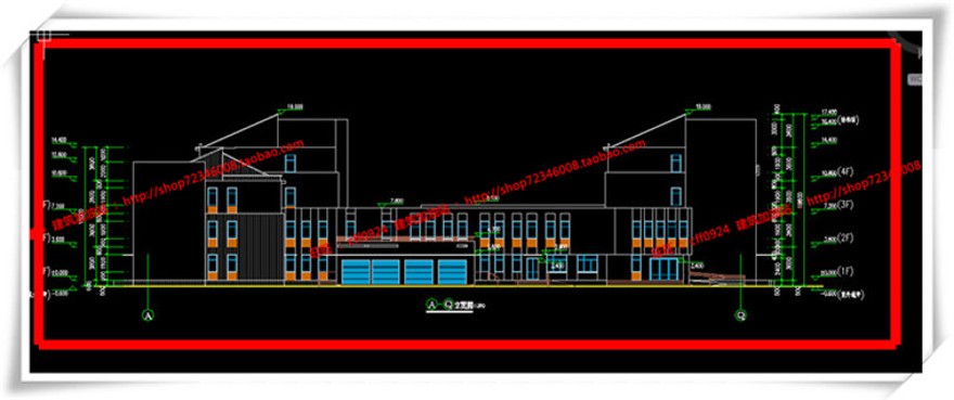 建筑图纸324医院/救助站cad平面立面总图/su模型效果图/3Dmax