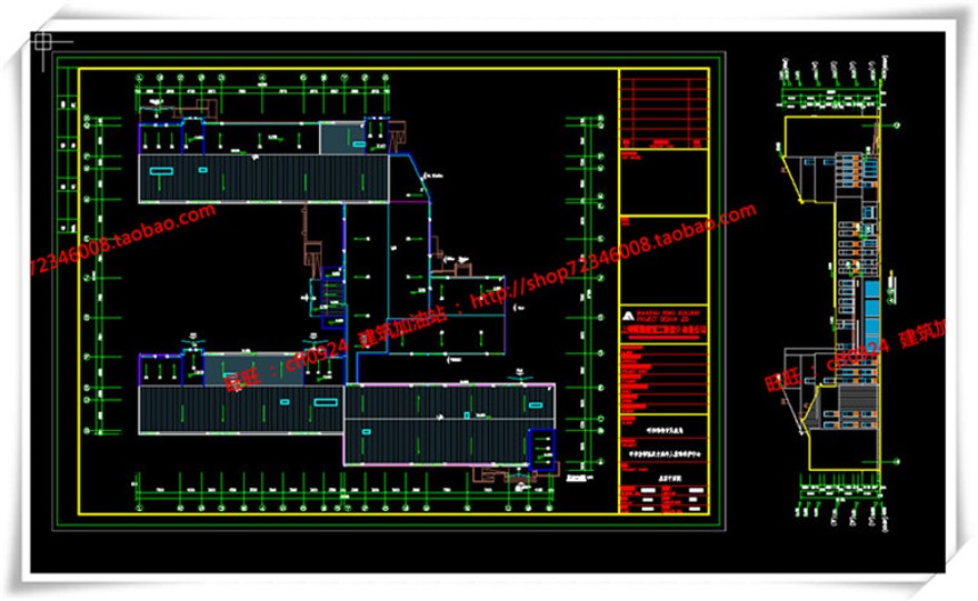 建筑图纸324医院/救助站cad平面立面总图/su模型效果图/3Dmax