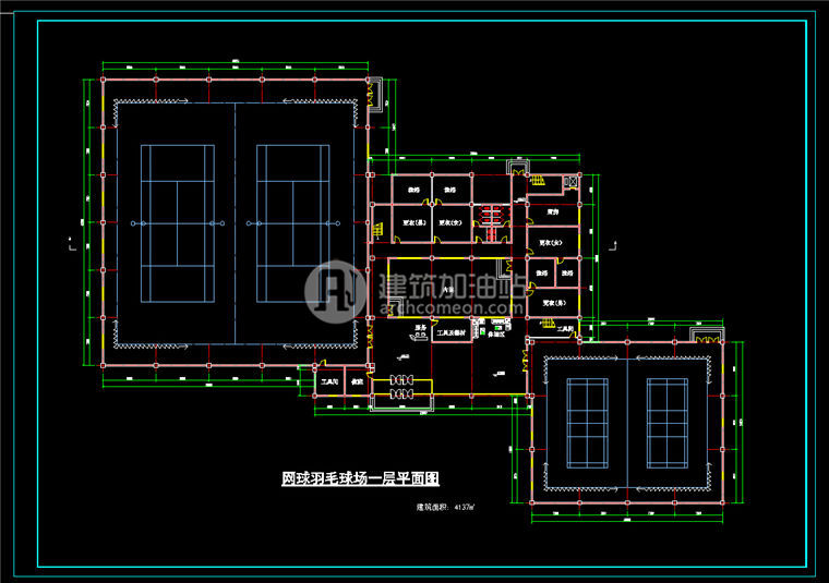 建筑图纸243体育馆建筑方案设计SU模型+CAD图纸+效果图