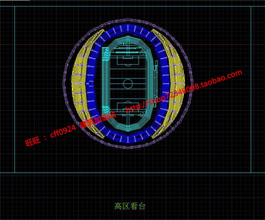 体育馆足球运动场cad图纸文本jpg效果图多媒体设计说明