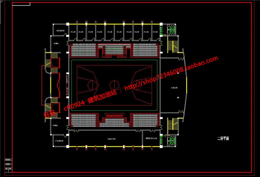 建筑方案设计健身运动场所活动锻炼中心cad图纸su模型