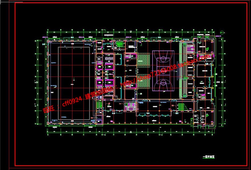健身活动中心运动场馆训练馆设计有cad图纸效果图