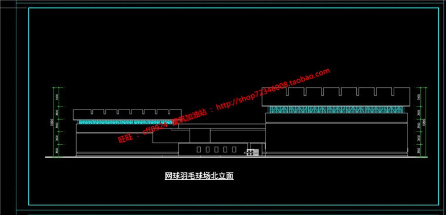 体操健身中心su模型cad图纸效果图psd分析图