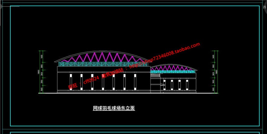 体操健身中心su模型cad图纸效果图psd分析图
