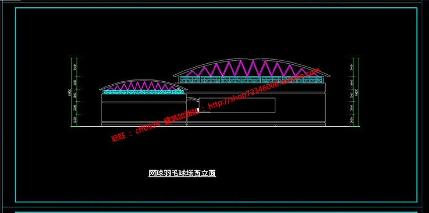 体操健身中心su模型cad图纸效果图psd分析图