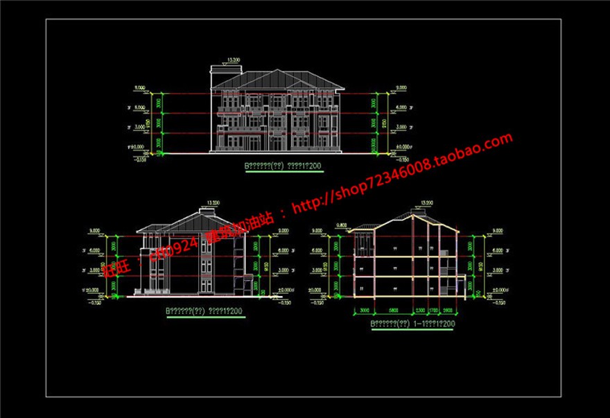 景观建筑规划项目设计商业别墅区建筑方案设计cad图纸户型总图文本