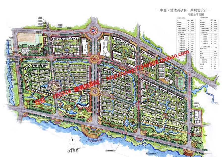 新古典住宅小区规划方案设计cad图纸总图su效果图