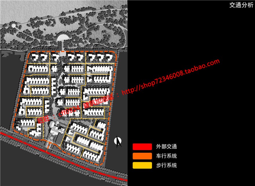 su模型cad总图分析图文本商业别墅群住宅区规划建筑方案建筑资源