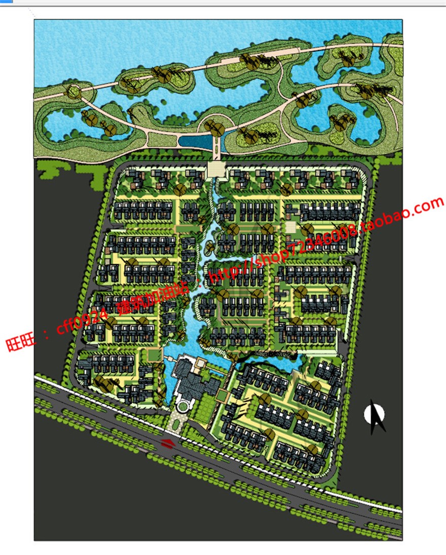 su模型cad总图分析图文本商业别墅群住宅区规划建筑方案建筑资源