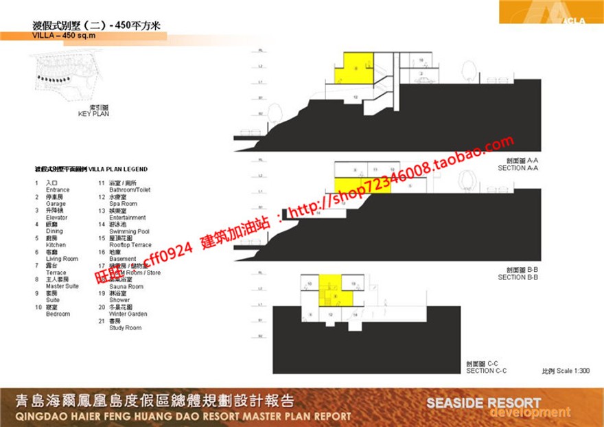 住宅区规划商业别墅群设计cad总图方案文本景观环境绿化彩平