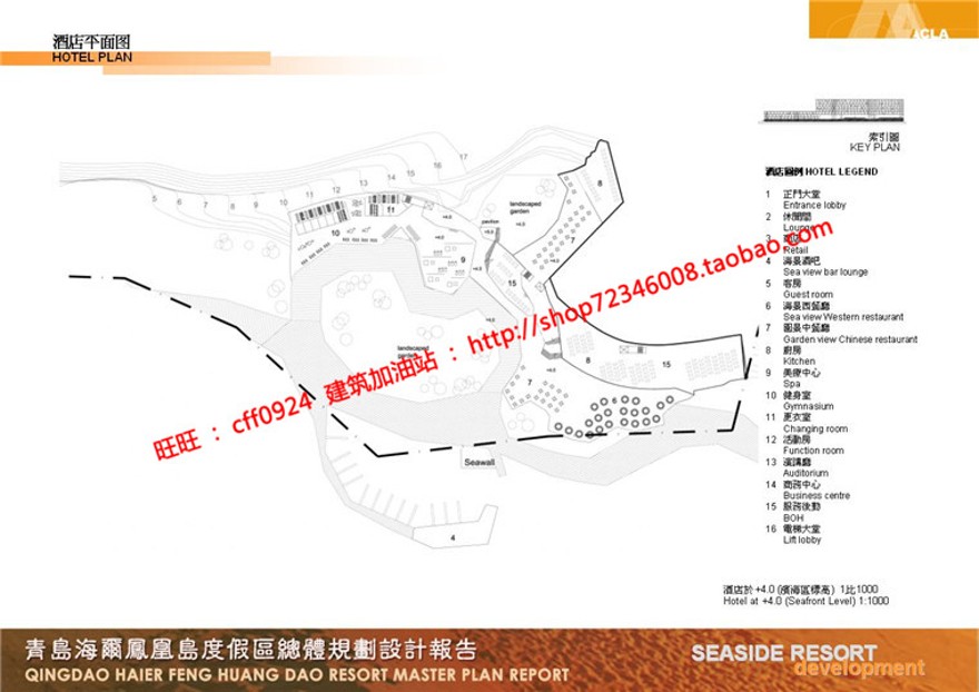 住宅区规划商业别墅群设计cad总图方案文本景观环境绿化彩平