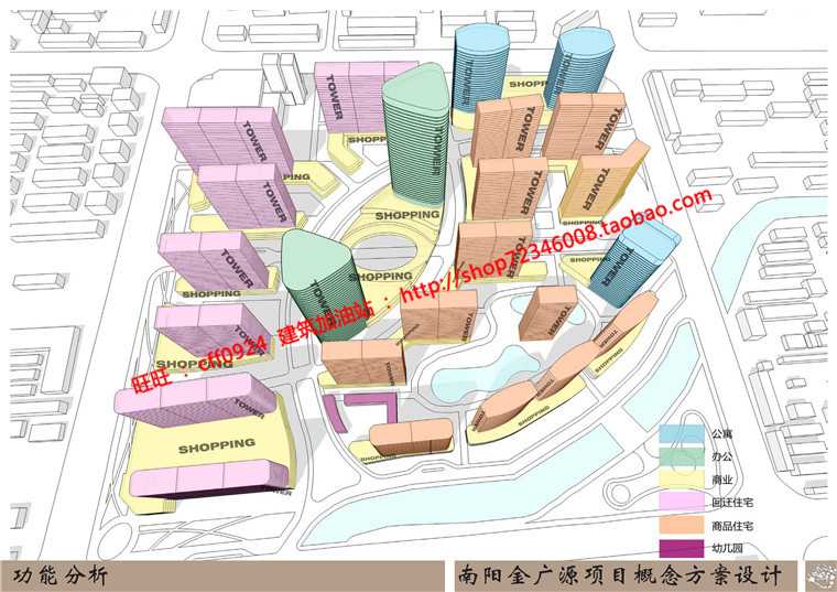 规模化密集小区规划居民服务区cad总图方案文本分析图