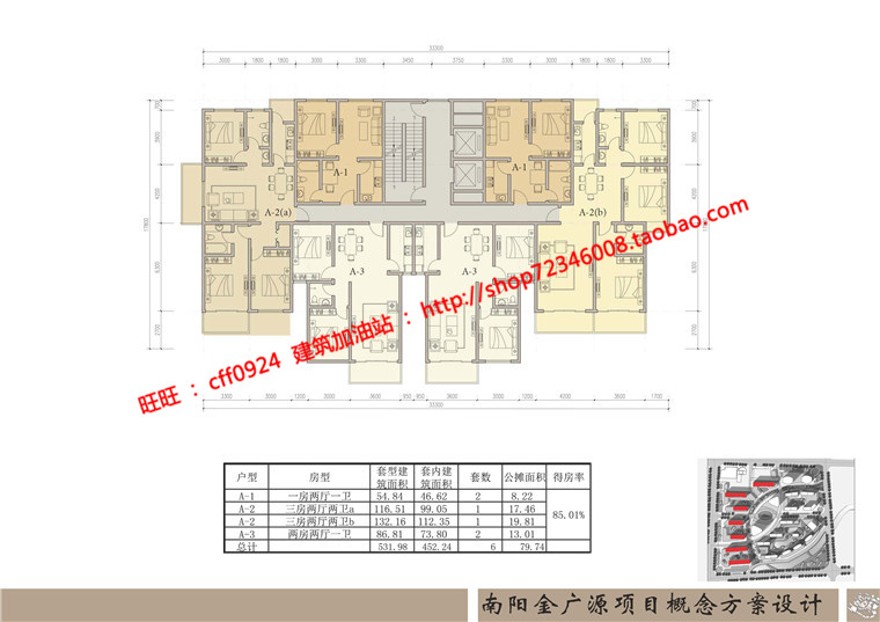 规模化密集小区规划居民服务区cad总图方案文本分析图