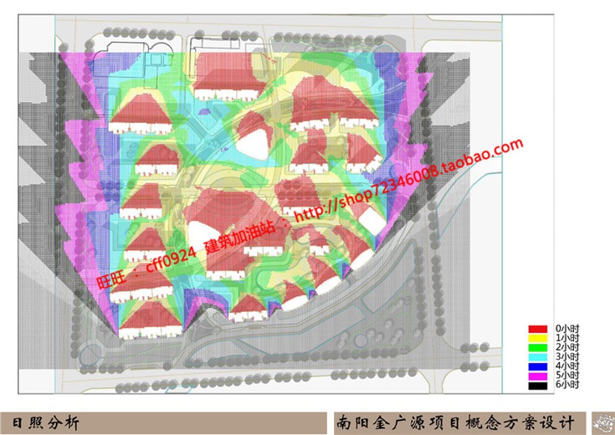 规模化密集小区规划居民服务区cad总图方案文本分析图