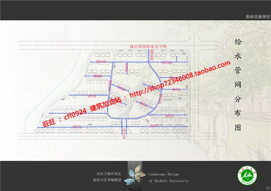 小区规划住宅区住宅CAD总图方案文本效果图