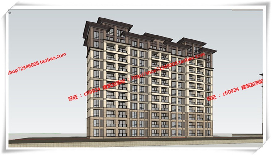 建筑图纸269红泽小区规划/住宅/商业别墅/住宅区规划SU+cad图纸+效果图