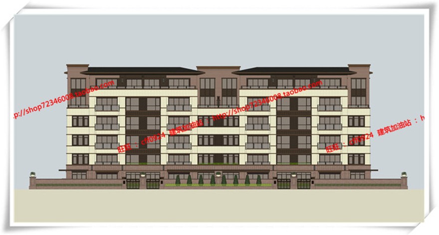 建筑图纸269红泽小区规划/住宅/商业别墅/住宅区规划SU+cad图纸+效果图