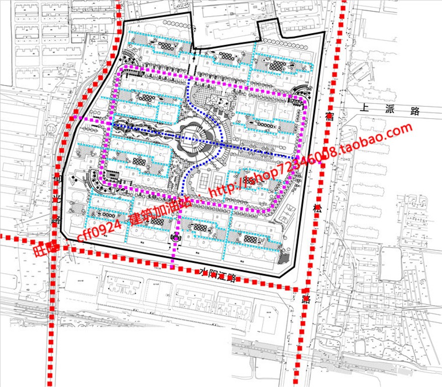 cad总平面图小区规划居住设计学生作业参考文件有分建筑资源