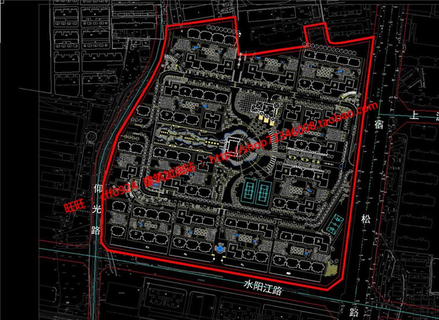 cad总平面图小区规划居住设计学生作业参考文件有分建筑资源