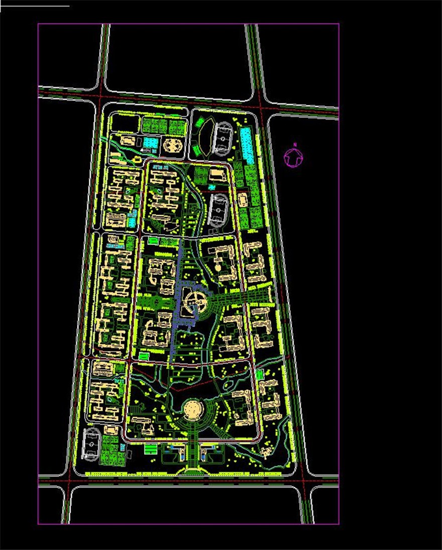 规模化鸟瞰厂房厂区规划设计效果图+cad(总图)景观建筑规划项目设计建筑资源