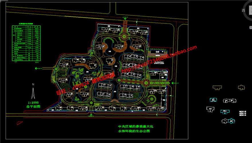 cad总图/户型效果图文本小区住宅区住宅建筑设计方