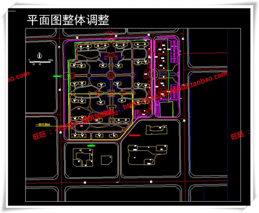 建筑图纸266小区规划方案文本包有SU模型+cad总图+PPT文本